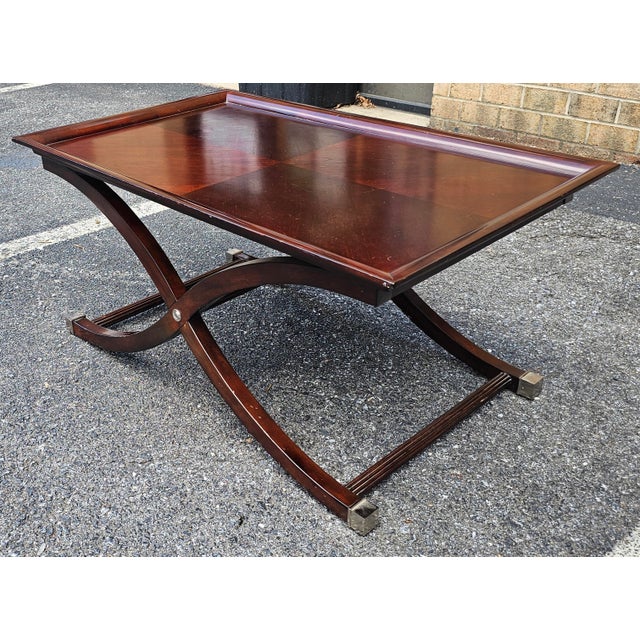 Contemporary English Antique Style Stained Fruit Tray Top Coffee Table For Sale - Image 4 of 10