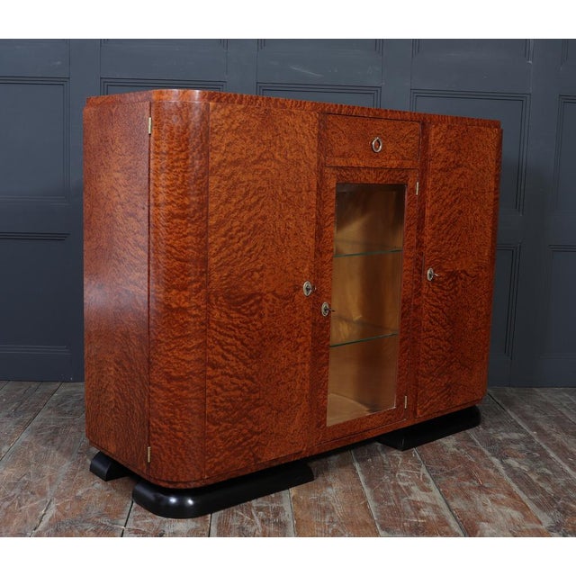French Art Deco Burr Thuya Display Sideboard, 1925 For Sale - Image 13 of 16