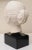 1960s Vintage Plaster of Paris Female Head Bust Sculpture on Black Wood Base, Restored, Italy, 1960's For Sale - Image 5 of 10