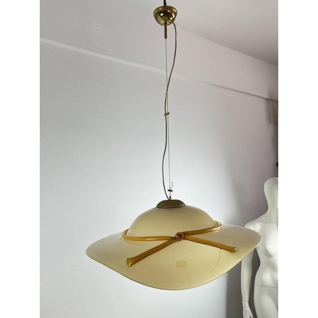 1970s Vintage Ceiling Lamp in Murano Glass, Italy, 1970s For Sale - Image 5 of 17
