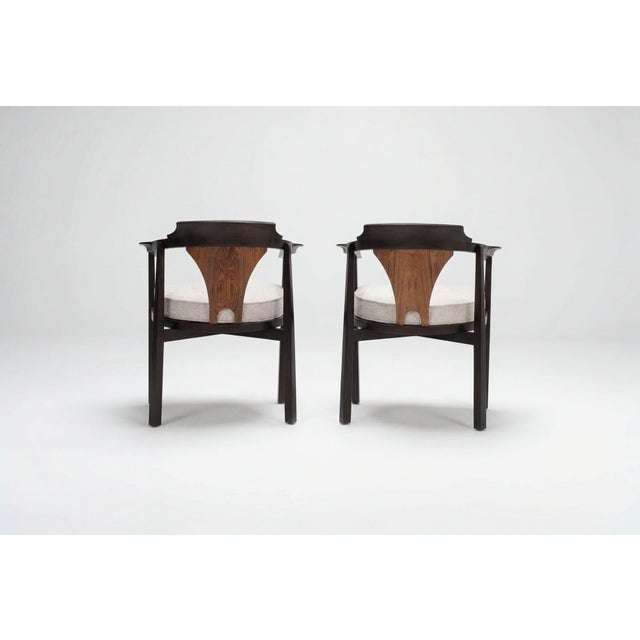 Edward Wormley for Dunbar Six Dining Chairs,Model 935 "Horseshoe Chairs" 1965c. For Sale In Chicago - Image 6 of 13