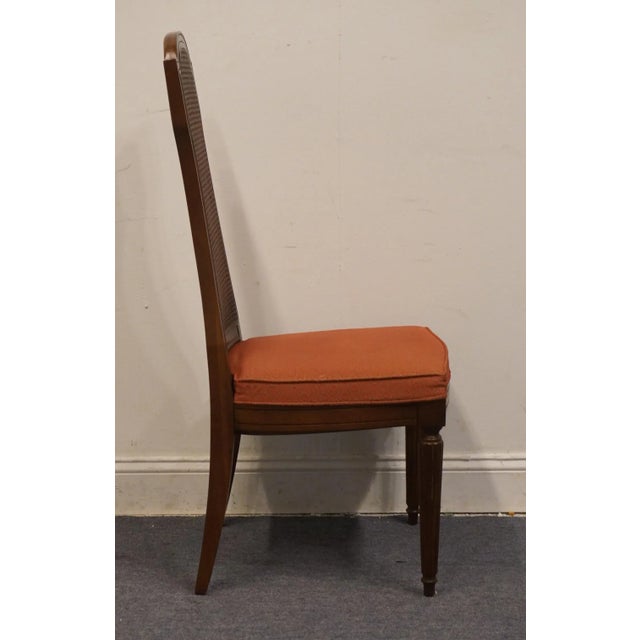 Late 20th Century Drexel Heritage Italian Mediterranean Cane Back Dining Side Chair 468-7315 For Sale - Image 5 of 11