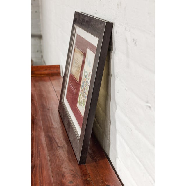 1780s American Revolutionary War Bond, State of Connecticut in Black Frame For Sale - Image 4 of 12