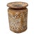 Vintage 1990s Indian Wooden Decorative Pot With Hand Bone Inlay For Sale