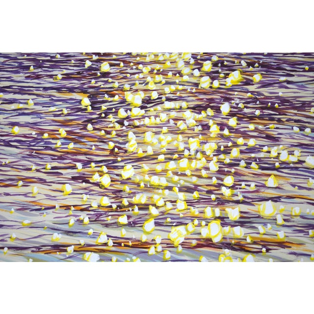 Textile Golden Sparks of the Ocean.Modern Original Painting. Arts Bound For Sale - Image 7 of 12