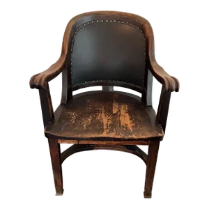 Early 20th Century Marble and Shattuck Bankers Chair