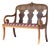 Antique Carved Walnut Settee, Empire / Biedermeier Style, 19th Century For Sale