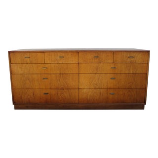 Founders Furniture Mid-Century Modern 10 Drawer Long Dresser For Sale