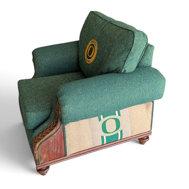 Deconstructed Transitional Club Chair For Sale - Image 4 of 7