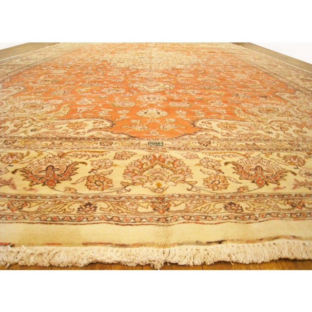 Vintage Persian Decorative Oriental Tabriz Rug in Large Size For Sale In New York - Image 6 of 12