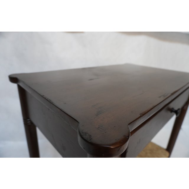 Miramar End Table With Drawer and Rush Shelf From Rooms & Gardens For Sale - Image 15 of 18