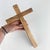 Brass Vintage Wood Brass Wall Crucifix Cross Jesus Christ Mid Century Iconography MCM For Sale - Image 8 of 9