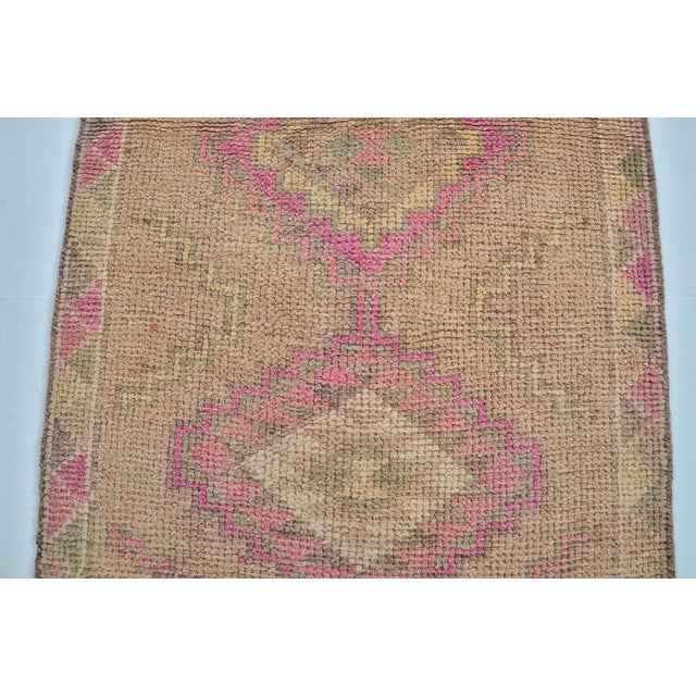 Tan Bohemian Vintage Natural Runner For Sale - Image 8 of 10