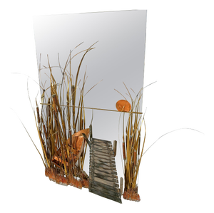 Sculpted Copper Mirror from Daniel Dhaeseleer, 1970s
