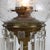 1900 - 1909 1900s Oversized Antique Brass, Crystal & Marble Electrified Astral Lamp Etched Shade For Sale - Image 5 of 9
