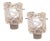 Mid-Century Modern Ice Glass Wall Light in Chrome by Egon Hillebrand for Hillebrand Lighting, 1960s, Set of 2 For Sale