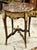 French French Louis XV Accent Table With Marble Top, Marquetry Inlay & Bronze Ormolu Mounts For Sale - Image 3 of 4