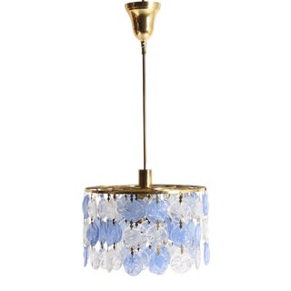 Italian Glass Chandelier, 1950s For Sale