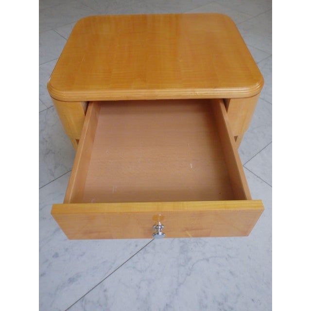 Side Table with One Drawer and U-Shaped Base, 1940s For Sale - Image 11 of 18