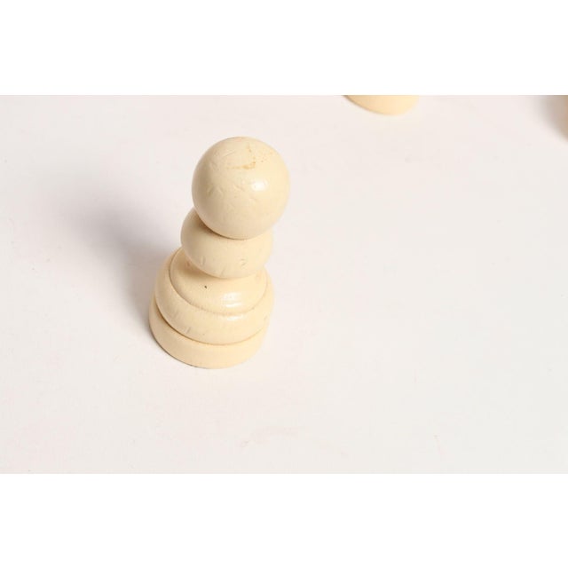 Vintage Folk Art l.l. Bean Wooden Chess Pieces - Complete Set 32 Pieces For Sale - Image 13 of 18