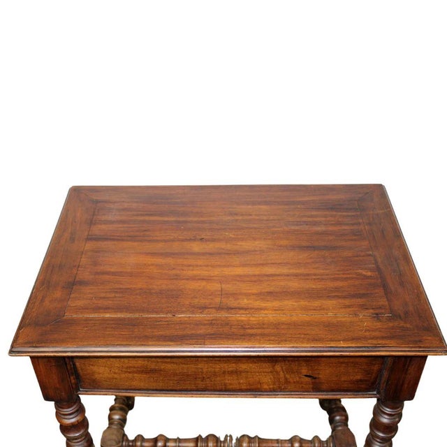 19th Century French Petite Bureau Plat Desk With Drawer For Sale In Birmingham - Image 6 of 7