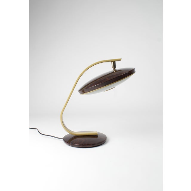 Brown Mod Carey 520 Desk Lamp in Faux Tortoiseshell by Luis Pérez De La Oliva for Fase, Spain, 1970s For Sale - Image 8 of 18