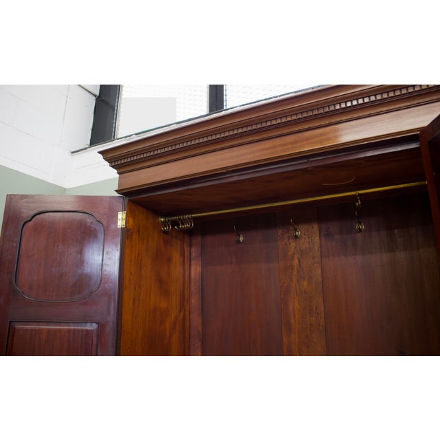 Antique Edwardian Walnut Wardrobe, 1900s For Sale - Image 6 of 13