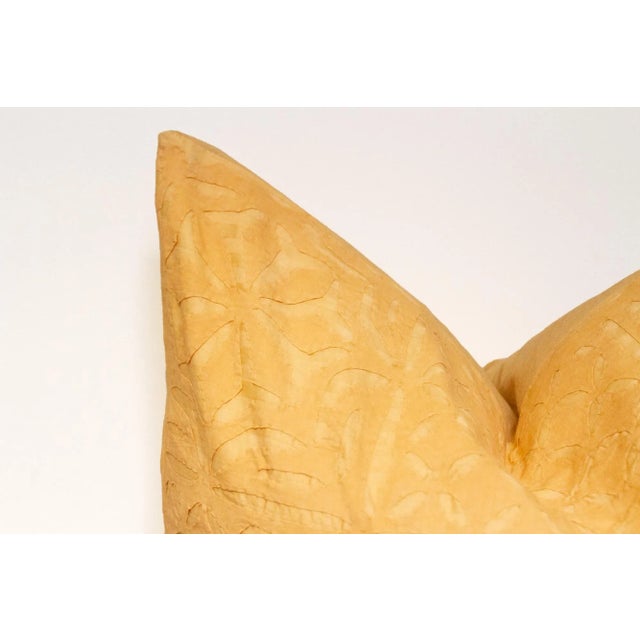 Yellow Jasmine Handmade Pillow Cover For Sale - Image 4 of 7