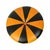 Very cool vintage round pouf in Moroccan patchwork style, made from a wooden base and upholstered in high-quality two-tone...