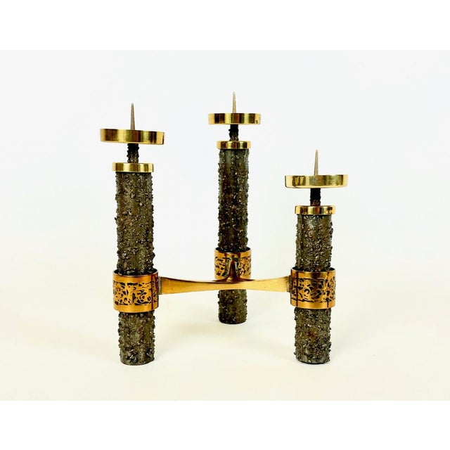 Modern Brutalist Polished Copper Candleholder, 1970s For Sale - Image 3 of 8