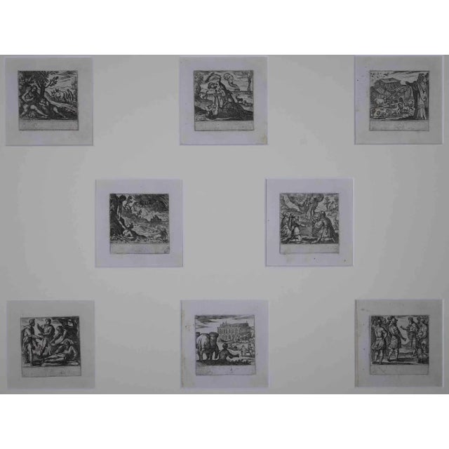 Antonio Tempesta, Testament Plates, Etching, 17th Century, Set of 8 For Sale - Image 4 of 4