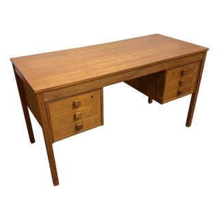 Domino Mobler Double Pedestal Desk, Circa 1960s For Sale