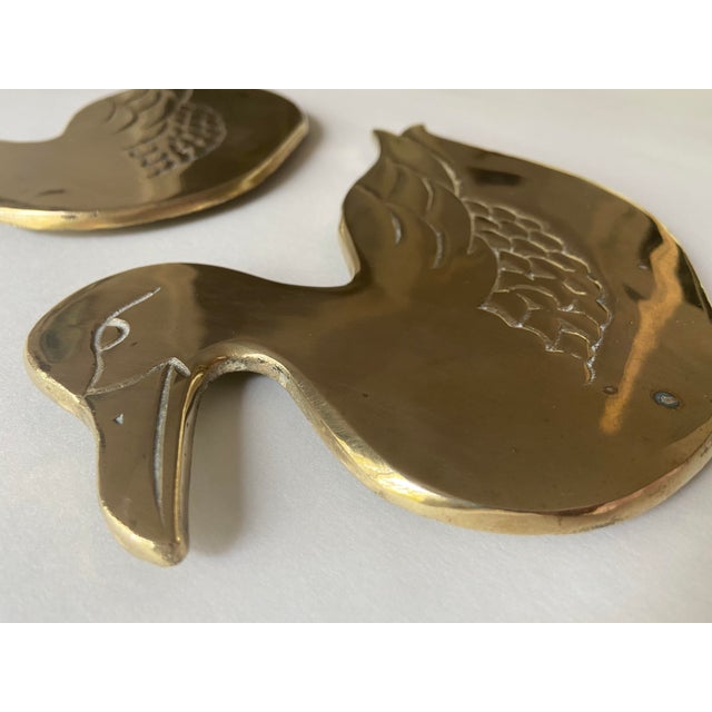 MidCentury Brass Duck Trivets a Pair Chairish