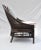 Palecek Vintage Rattan Curved Back Chair Attributed to Palecek, Blue & White, 1990s For Sale - Image 4 of 13