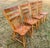 1920s Set 4 American Farmhouse Oak Chairs Half-Spindle Ladder Back Thumbacks For Sale - Image 5 of 5