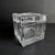 Transparent Vintage Crystal Trinket Box Faceted Cube Decorative Vanity Box For Sale - Image 8 of 11