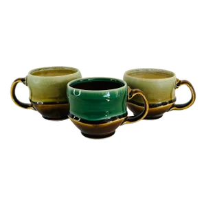 Ryan J. Greenheck Studio Pottery Mugs- Set of 3