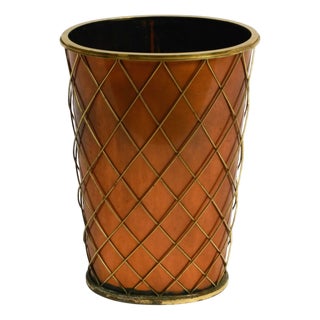 Large Mid-Century Modern Umbrella Stand in Copper and Brass from Vereinigte Werkstätten Collection, 1950s For Sale