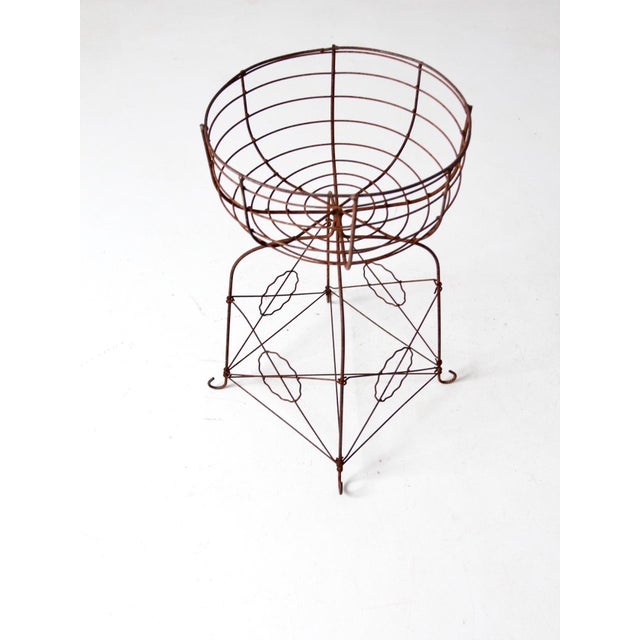 Vintage Metal Plant Stand For Sale - Image 9 of 12