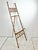 Antique burnt bamboo easel display. Burnt bamboo frame with fretwork details. Adjustable chain. Folds up for easy storage....
