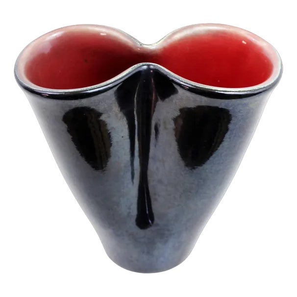 Mid-Century Ceramic Vase from Elchinger, France For Sale