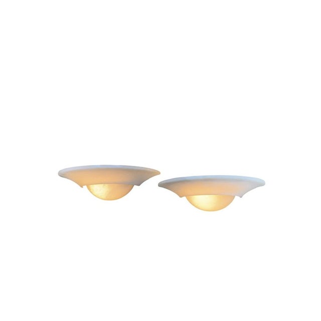 Large Art Deco Alabaster Wall Lamps, 1970s, Set of 2 For Sale - Image 15 of 18