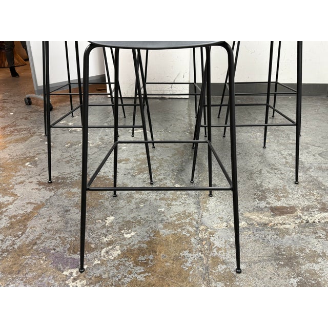 Black Gam Fratesi for Gubi Black Beetle Bar Stools, Set of Four For Sale - Image 8 of 12