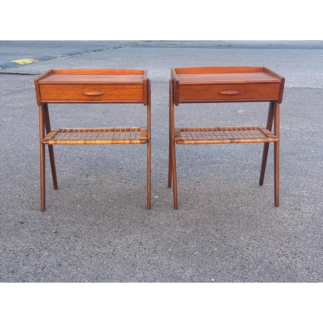 Mid-Century Danish Nightstands by Søren Rasmussen, 1960s, Set of 2 For Sale - Image 11 of 18