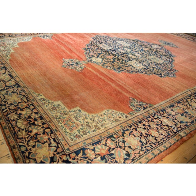 1920s Antique Persian Farahan Sarouk Medallion Wool Carpet For Sale - Image 14 of 18