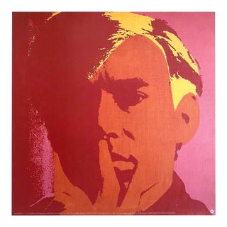 Andy Warhol Foundation Vintage 1993 Lithograph Print Pop Art Poster " Self Portrait " 1966 For Sale
