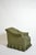 Pair of green fabric fringe armchairs, 1940s. Height: 79 cm - 31.1 in Length: 82 cm - 32.28 in Width: 87 cm - 34.25 in...
