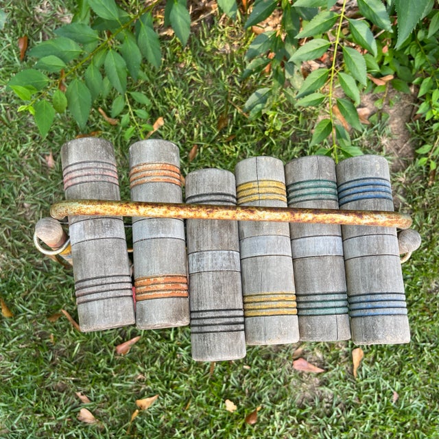 Vintage Croquet Set With Rack- 24 Pieces | Chairish