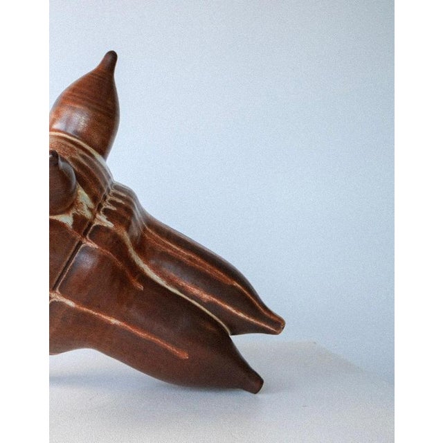 Contemporary Orbitae Vase in Glazed Iron-Rich Stoneware by Robin Kerr For Sale - Image 3 of 8