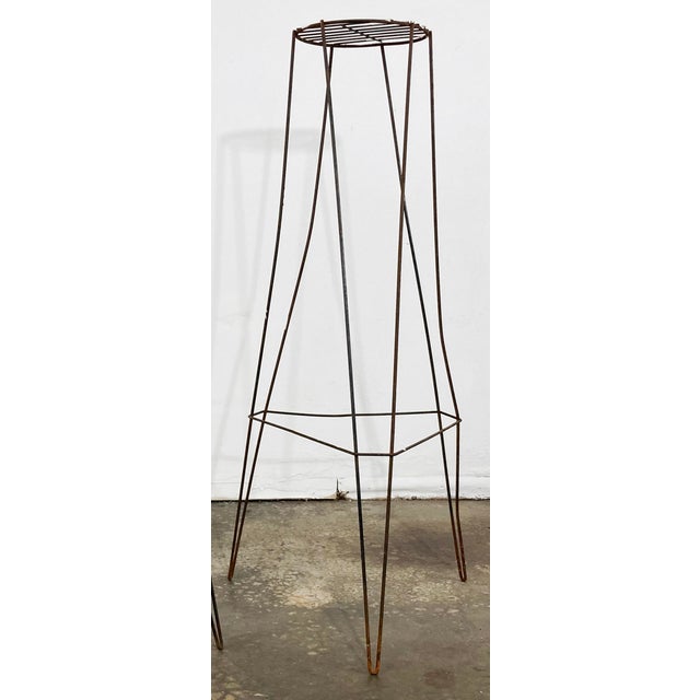 Vintage Mid-Century Modern Iron Tripod Plant Stand For Sale - Image 4 of 7